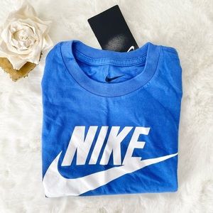 New with tag NIKE TODDLER T SHIRT ( short sleeve) Blue w/white Logo SZ 4T #nike
